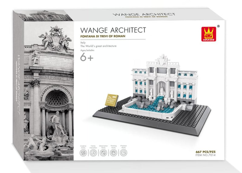 Chargez l&#39;image dans la visionneuse de la galerie, Wange Bricks: Trevi Fountain Rome Italy Building Bricks Modular Model Toy Figure
