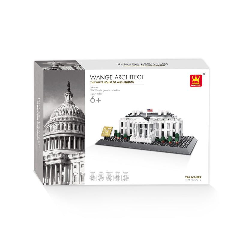Chargez l&#39;image dans la visionneuse de la galerie, Wange Bricks: USA The White House Building Bricks Modular Model Toy Figure

