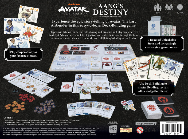 Cargue la imagen en el visor de la galería, USAopoly Avatar The Last Airbender: Aang&#39;s Destiny A Cooperative Deck-Building Game
