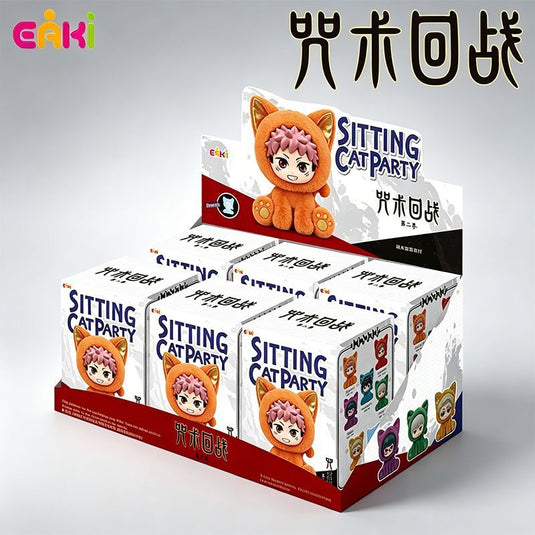 Eaki X Jujutsu Kaisen Season 2 - Sitting Cat Party Plush Figures 1pc Blind Box