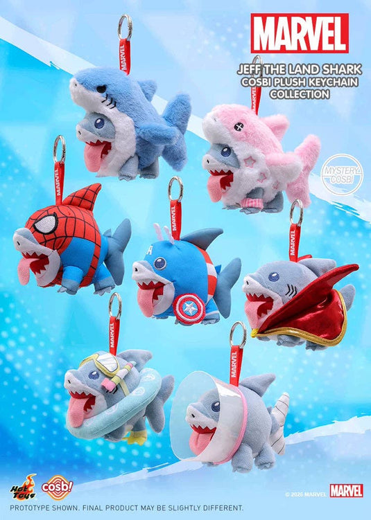 Marvel Comics Cosbi Jeff the Land Shark 1Pc Plush Keychain Blind Box