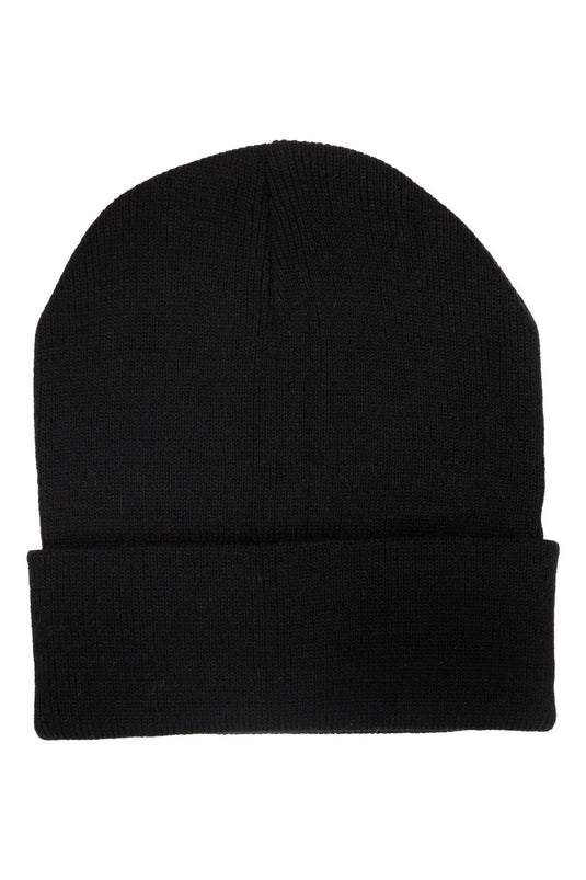 Adults Classic Solid Acrylic Cuffed Beanie