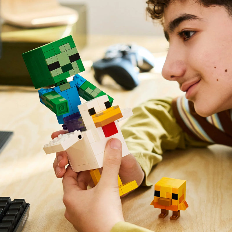 Cargue la imagen en el visor de la galería, Lego: Minecraft - Chicken Jockey Figure
