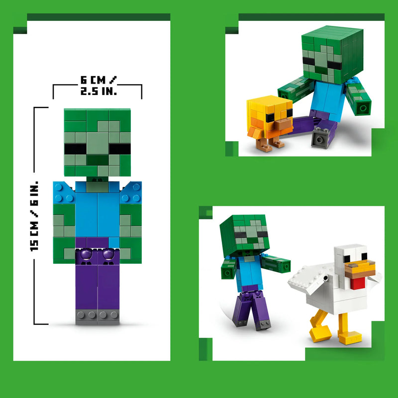 Cargue la imagen en el visor de la galería, Lego: Minecraft - Chicken Jockey Figure

