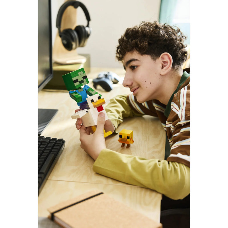 Cargue la imagen en el visor de la galería, Lego: Minecraft - Chicken Jockey Figure
