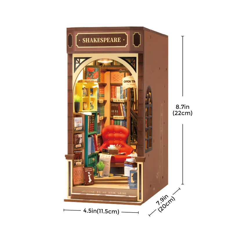 Chargez l&#39;image dans la visionneuse de la galerie, Robotime Rolife - Shakespeare Bookstore DIY Book Nook Shelf Insert Kit Figure
