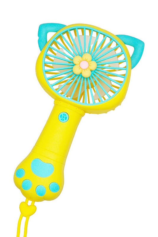 Cap Zone - Kitty Cat Paw Ear Flower 1Pc Handheld Electric Fan