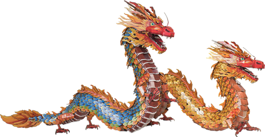 Makebug Giant Dragon Puzzle Model Kit - Dual Tone DIY Animals Figure