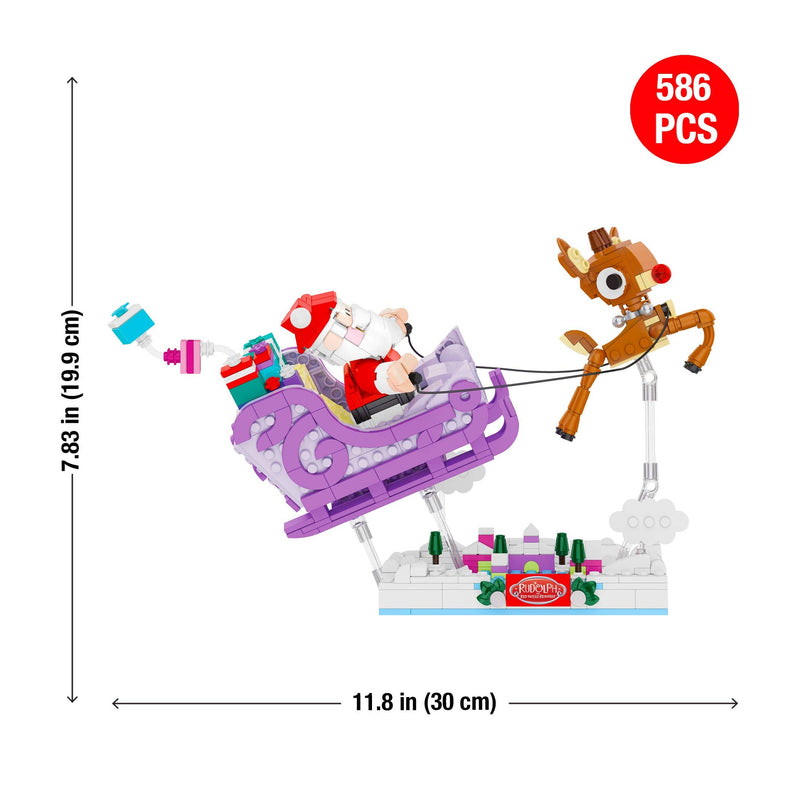 Cargue la imagen en el visor de la galería, Brickcraft Rudolph Santa's Sleigh Christmas Building Brick
