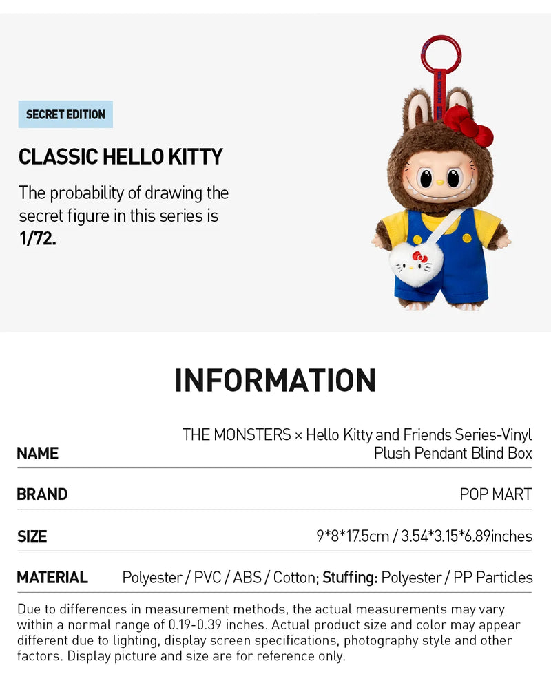 Load image into Gallery viewer, Labubu - The Monsters X Hello Kitty And Friends Series Vinyl Plush Doll Blind Box
