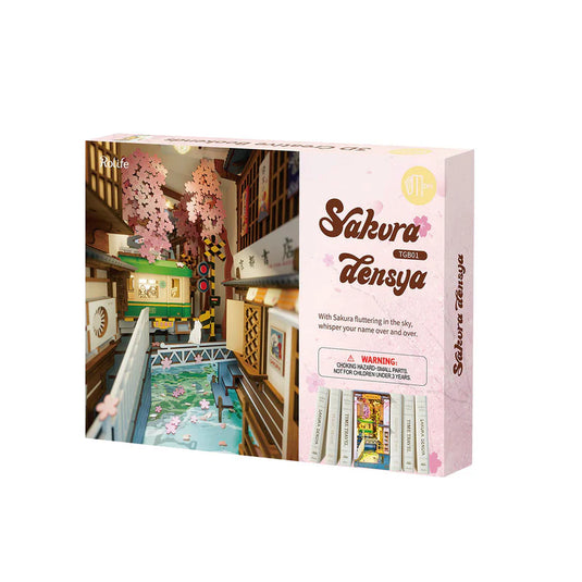 Robotime Rolife - Sakura Densya DIY Book Nook Shelf Insert Figure