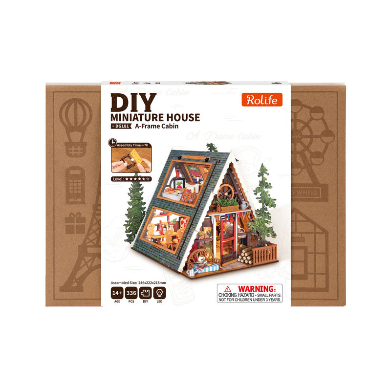 Load image into Gallery viewer, Robotime Rolife - A-Frame Cabin DIY Miniature House Figure
