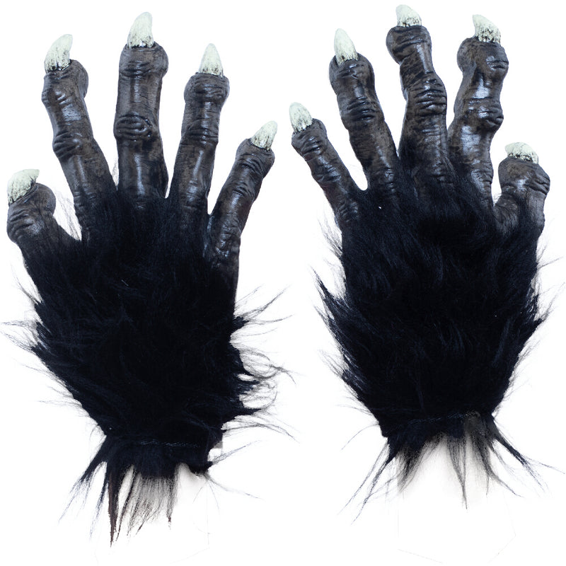 Cargue la imagen en el visor de la galería, Ghoulish Werewolves Hands - Wolf Claws deluxe Black Costume Hands
