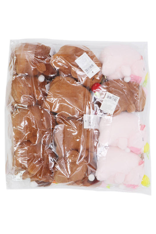 Drooling Capybara Fuzzy Faux Fur Plushie Key Chain