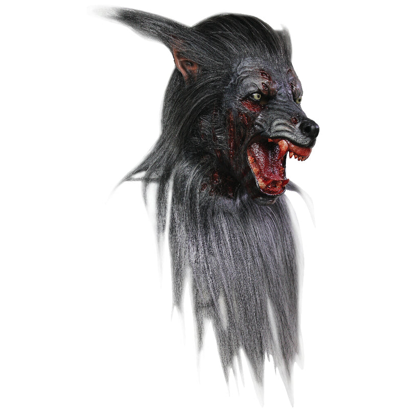 Load image into Gallery viewer, Ghoulish Werewolves - Black Wolf Adult Costume Mask
