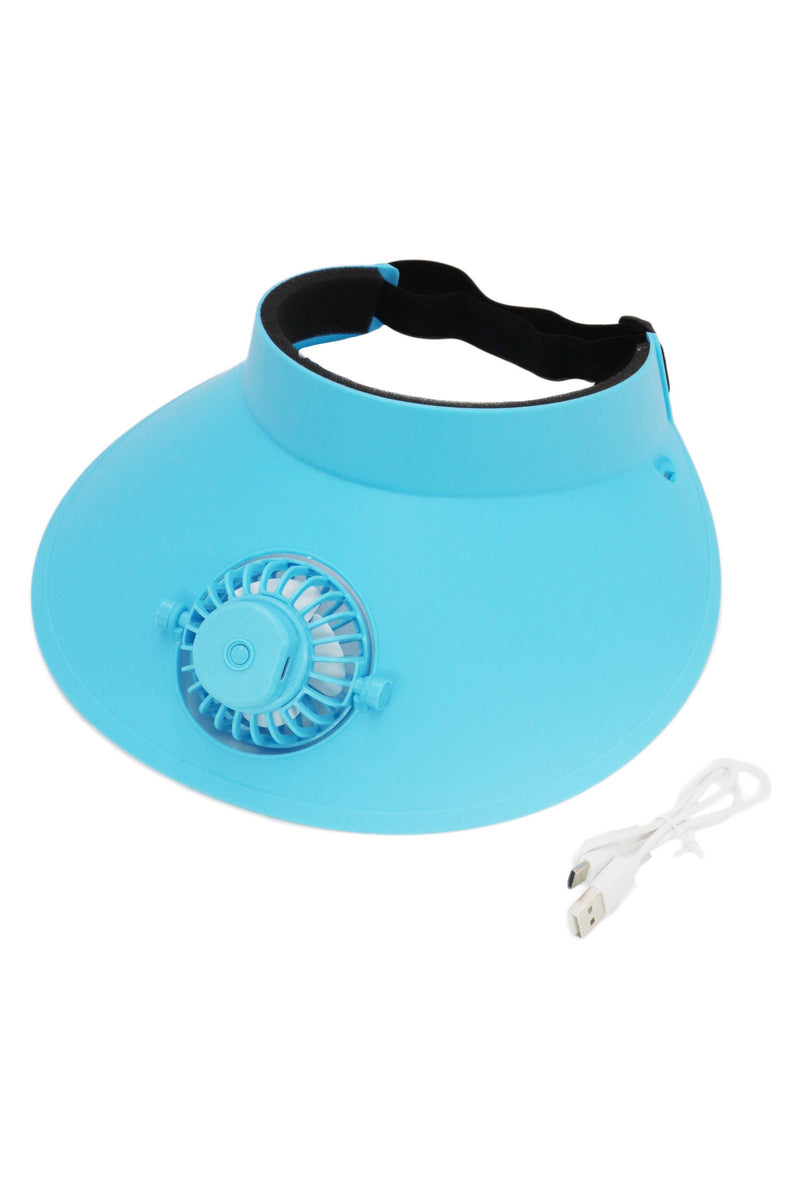 Load image into Gallery viewer, Cap Zone - Women&#39;s Matte Pastel Sun Visor 1pc Electric Fan
