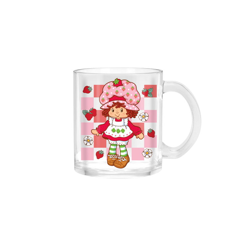 Chargez l'image dans la visionneuse de la galerie, Strawberry Shortcake - Checkered Standing Pose 17.5z Glass Mug
