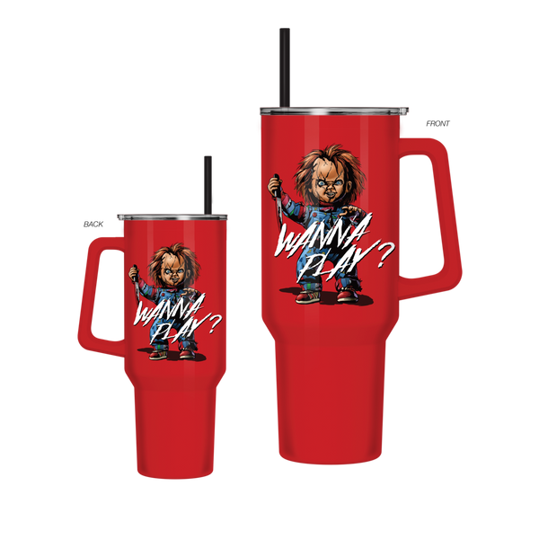 Chucky - Wanna Play Shadow 40oz Stainless Steel Tumbler