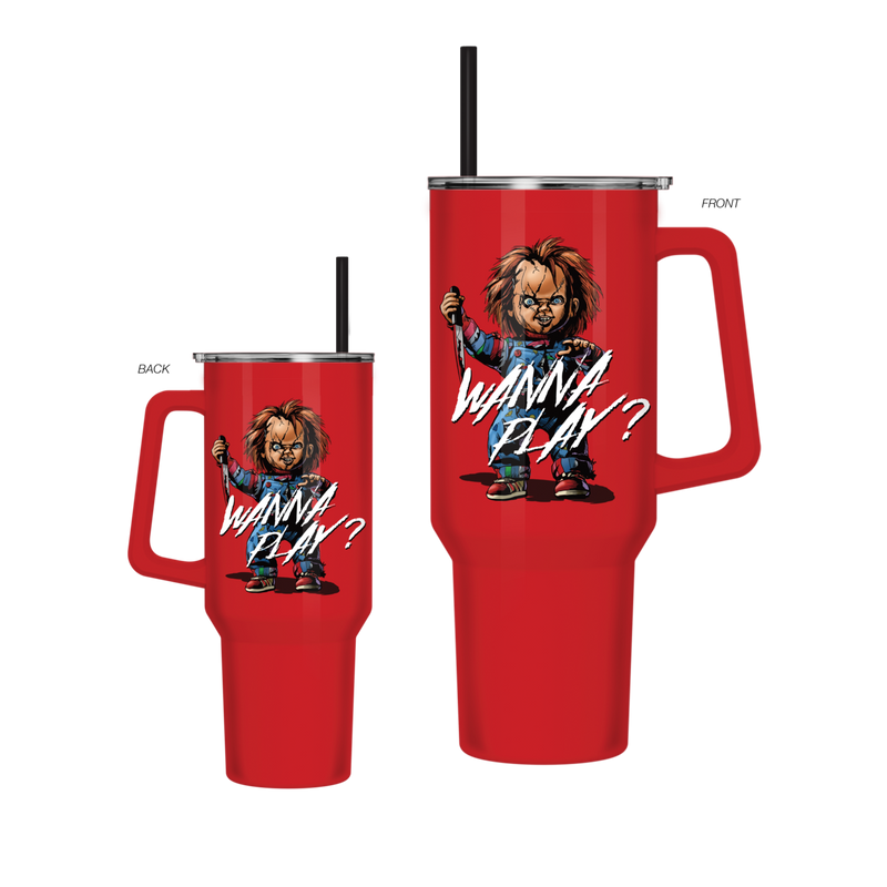 Chucky - Wanna Play Shadow 40oz Stainless Steel Tumbler