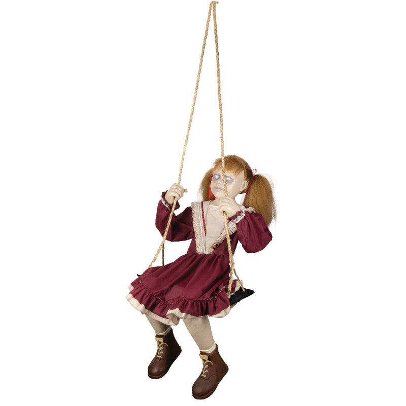 Cargue la imagen en el visor de la galería, Ghoulish Ghosthly kids - Swinging Ghostly Girl Halloween Decor
