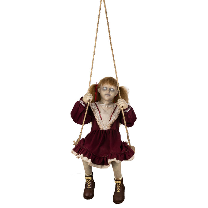 Ghoulish Ghosthly kids - Swinging Ghostly Girl Halloween Decor
