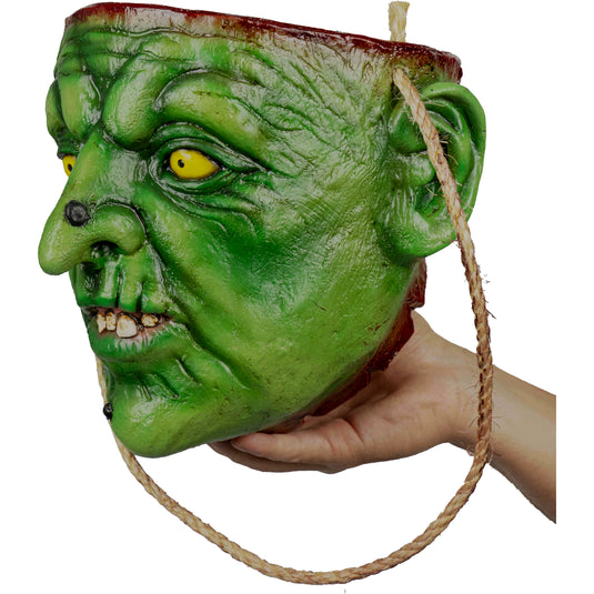 Ghoulish Skin bags prop - Green Witch Skin Bag Halloween Decor
