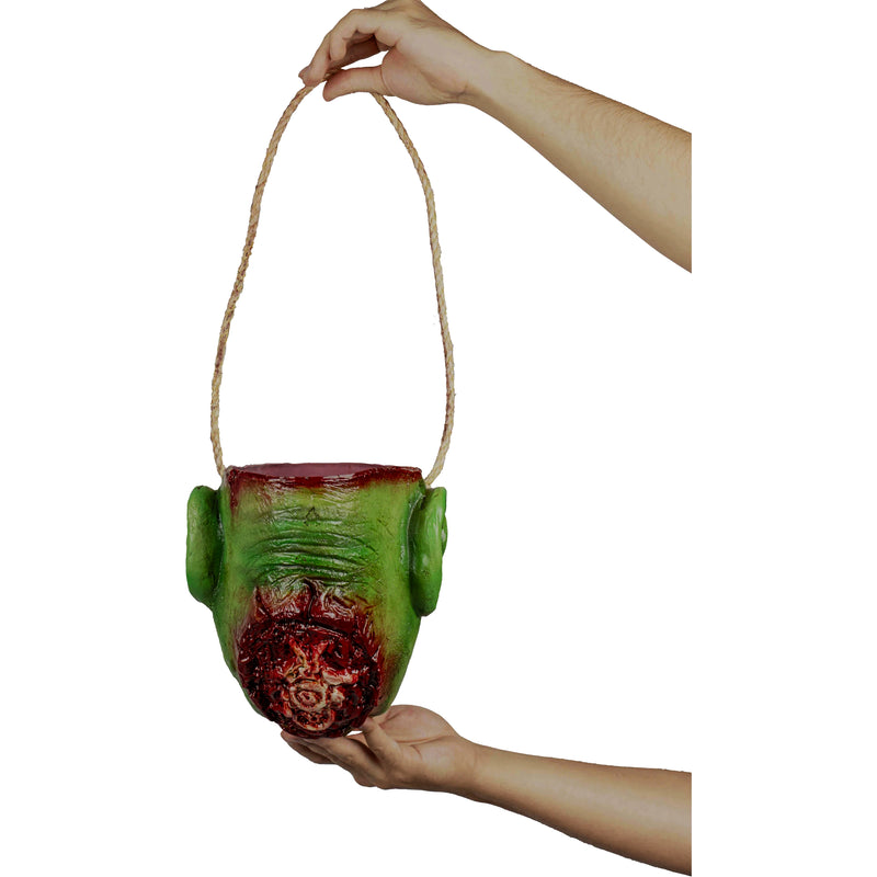 Load image into Gallery viewer, Ghoulish Skin bags prop - Green Witch Skin Bag Halloween Decor
