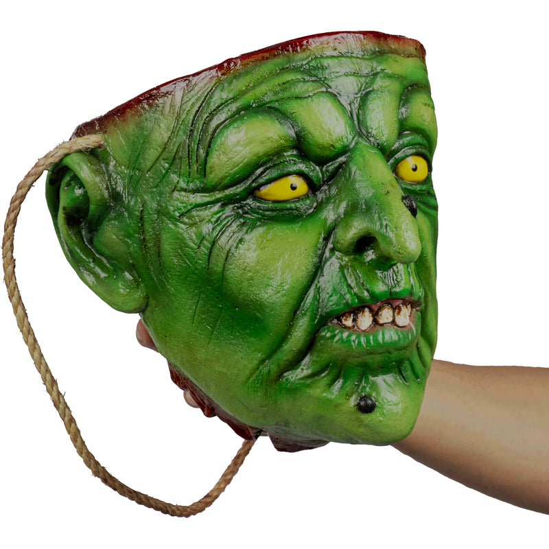 Load image into Gallery viewer, Ghoulish Skin bags prop - Green Witch Skin Bag Halloween Decor
