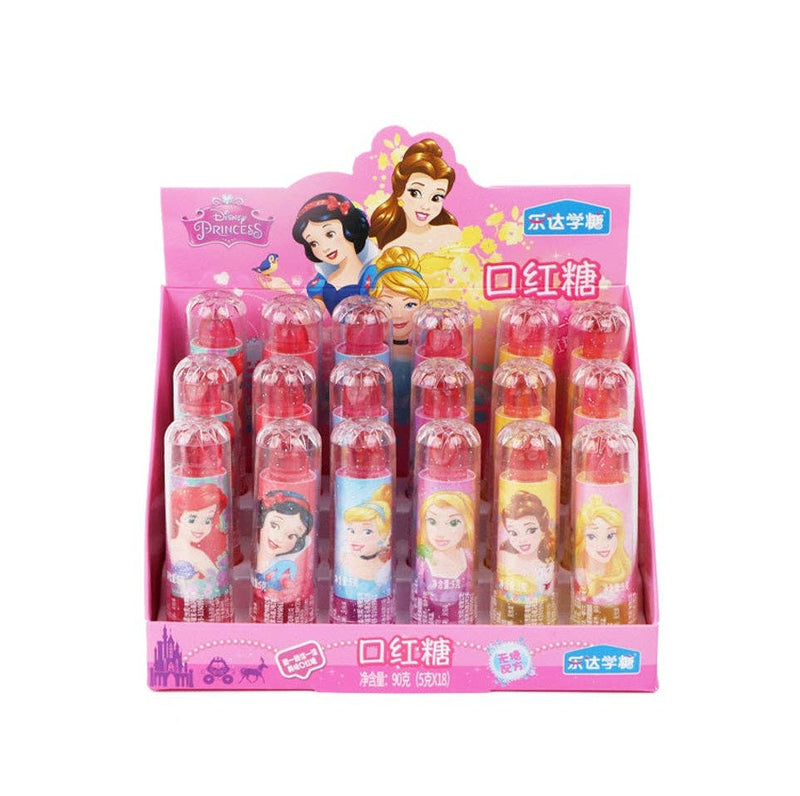 Chargez l&#39;image dans la visionneuse de la galerie, Leda-Disney Princess Lipstick Sugar Fruit Flavor 5g Candy
