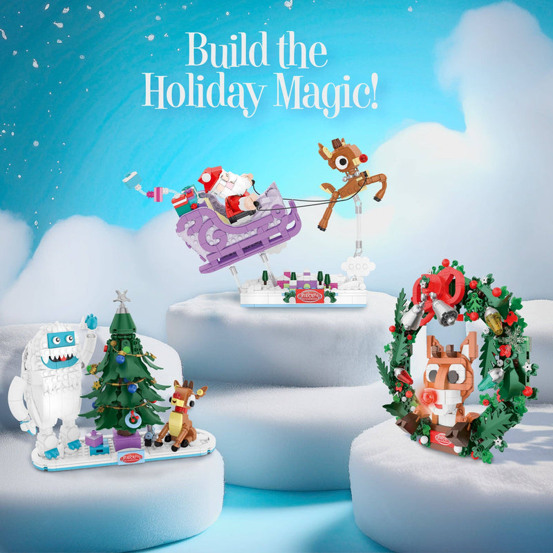 Cargue la imagen en el visor de la galería, Brickcraft Rudolph Santa's Sleigh Christmas Building Brick
