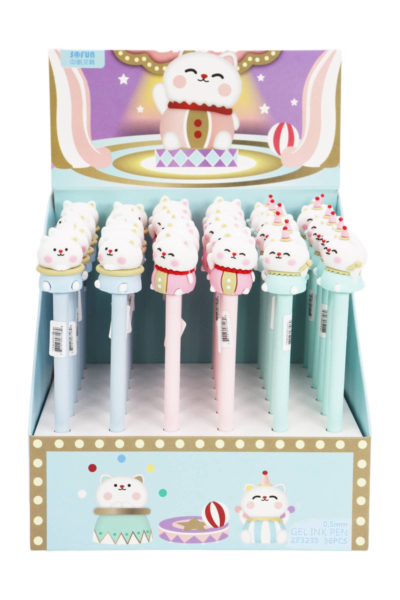 Cargue la imagen en el visor de la galería, Circus Kitty - Cat Figurine Ballpoint Pen 1 pcs
