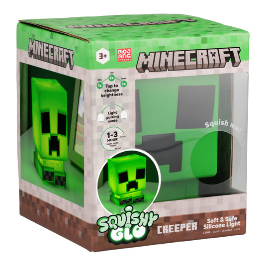 Minecraft Creeper SquishyGlo Silicone Light Rechargeable Lamp