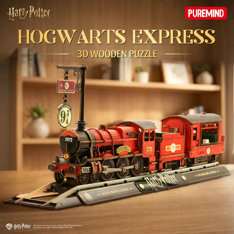 Cargue la imagen en el visor de la galería, Puremind x Harry Potter - Hogwarts Express 3D Wood DIY Figure
