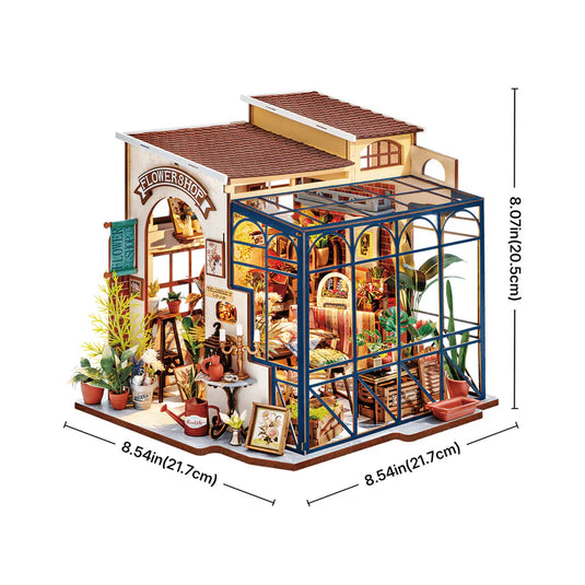 Robotime Rolife - Emily's Flower Shop House DIY Miniature House Figure