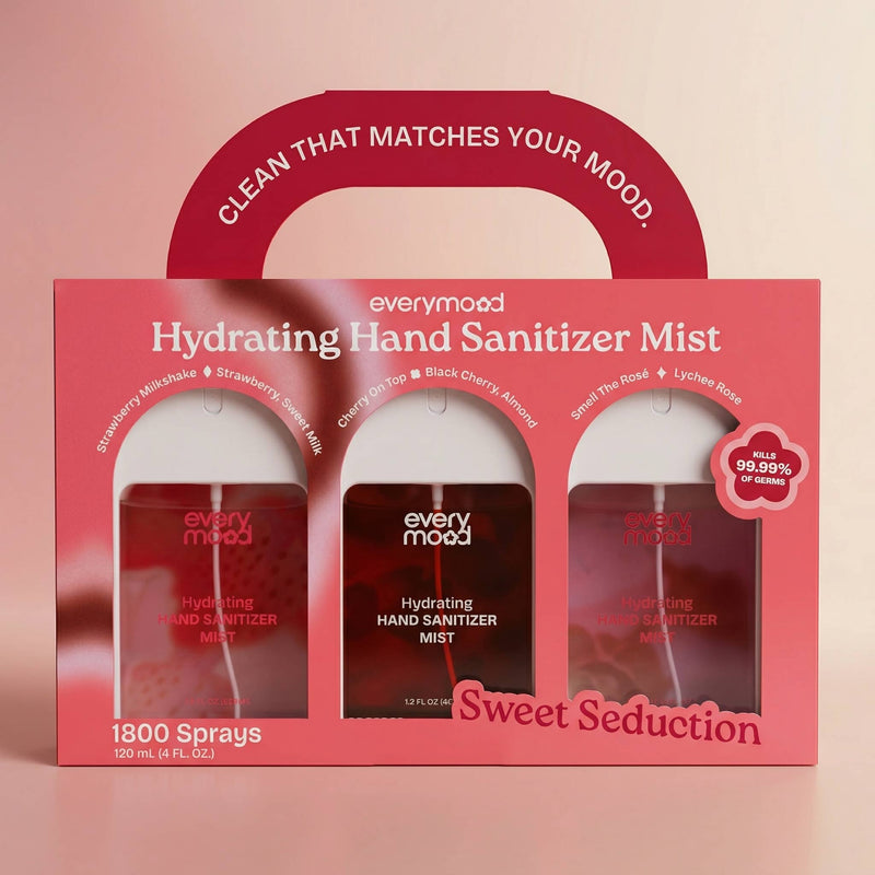 Load image into Gallery viewer, EveryMood Sweet Seduction 3Pcs Spray Mist Hand Sanitizer
