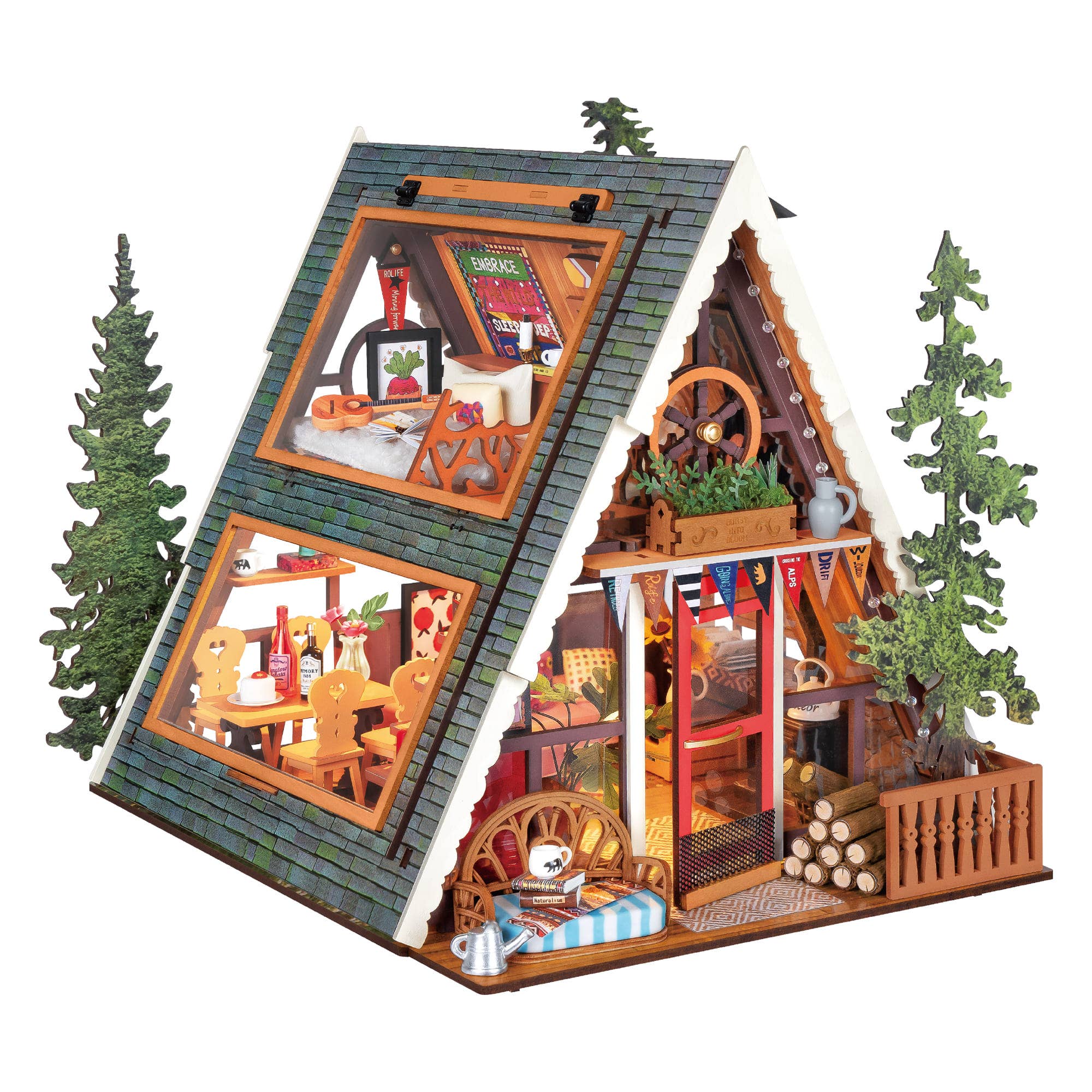 Robotime Rolife - A-Frame Cabin DIY Miniature House Figure – Kryptonite ...
