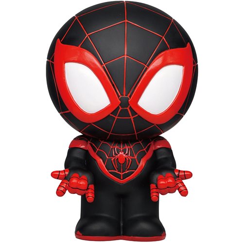 Load image into Gallery viewer, Monogram Marvel Spider-Man Miles Morales Black and Red Suit PVC Figural Bank
