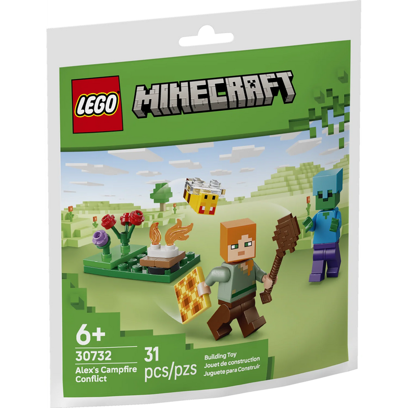 Cargue la imagen en el visor de la galería, Lego: Minecraft - Alex's Campfire Conflict Mini-Build Bag Figure
