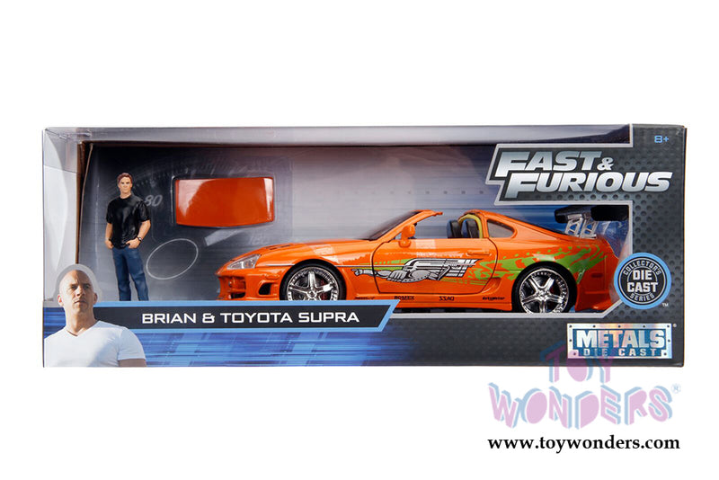 Load image into Gallery viewer, Hollywood Rides Fast &amp; Furious - Toyota Supra with Brian Figure Jada Toys
