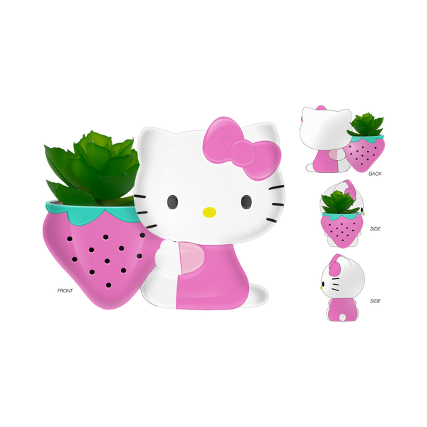 Hello Kitty - Strawberry Seated Pose Mini Ceramic Planter