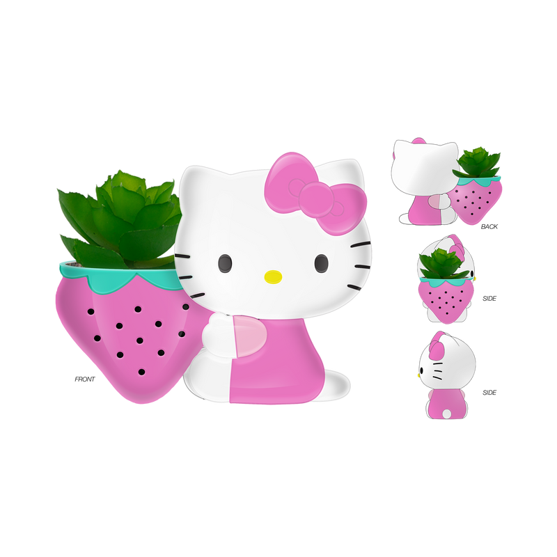 Hello Kitty - Strawberry Seated Pose Mini Ceramic Planter