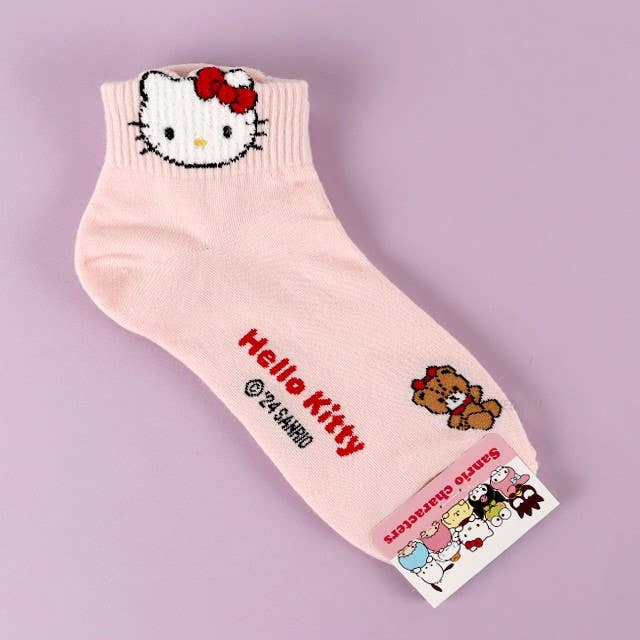 Chargez l&#39;image dans la visionneuse de la galerie, Sanrio Boucle -  Characters Face Cotton Ankle Crew Socks
