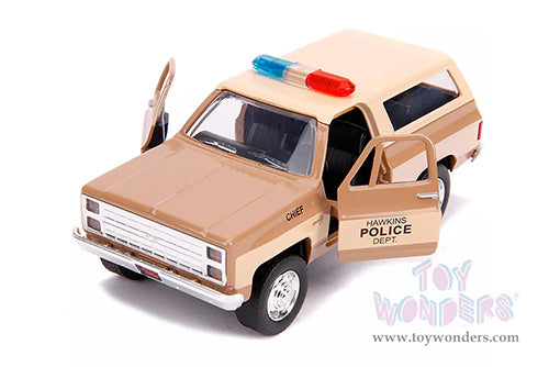 Hollywood Rides Stranger Things - 1980 Hopper's Chevrolet Blazer Hawkins Police Dept 1/32 Die-Cast Toy Car