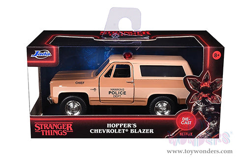 Hollywood Rides Stranger Things - 1980 Hopper's Chevrolet Blazer Hawkins Police Dept 1/32 Die-Cast Toy Car