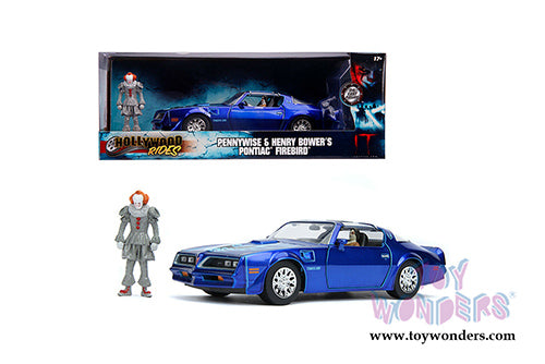 Cargue la imagen en el visor de la galería, Hollywood Rides: It Chapter Two Henry Bower&#39;s Pontiac® Firebird® Trans Am with Pennywise figure
