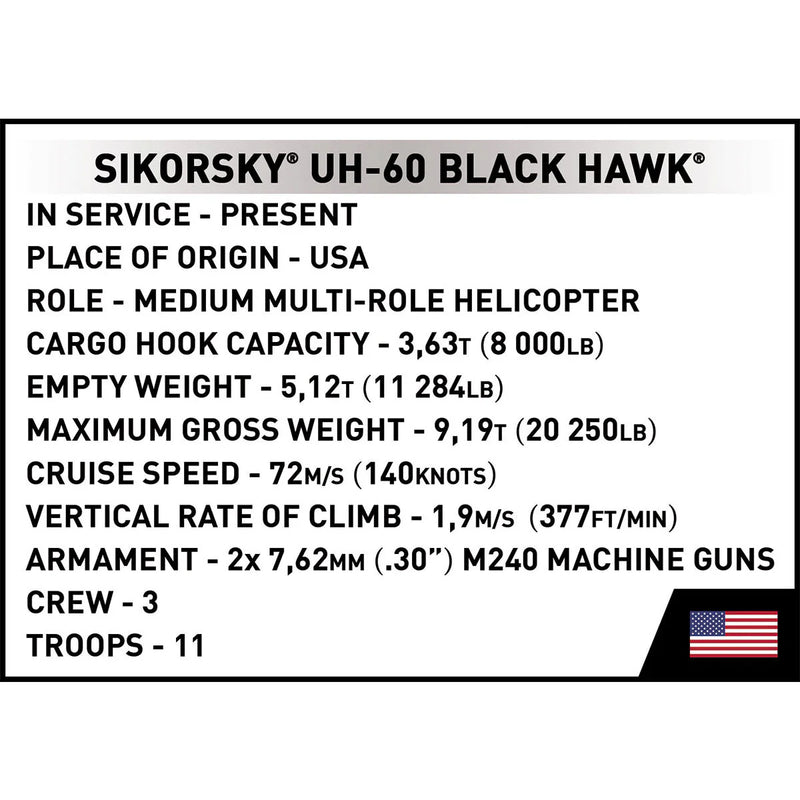 Load image into Gallery viewer, Cobi Armed Forces - Sikorsky UH-60 Black Hawk Helicopter Brick Toy
