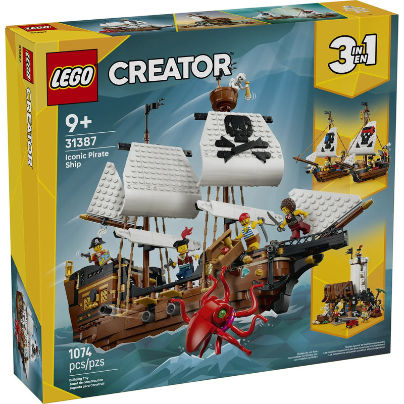 Cargue la imagen en el visor de la galería, LEGO Creator 3 in 1 - Iconic Pirate Ship Building Toy Figure
