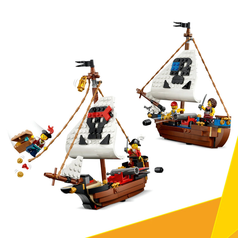 Cargue la imagen en el visor de la galería, LEGO Creator 3 in 1 - Iconic Pirate Ship Building Toy Figure

