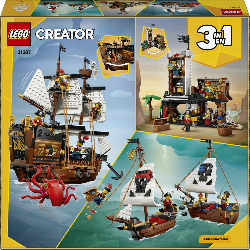Cargue la imagen en el visor de la galería, LEGO Creator 3 in 1 - Iconic Pirate Ship Building Toy Figure
