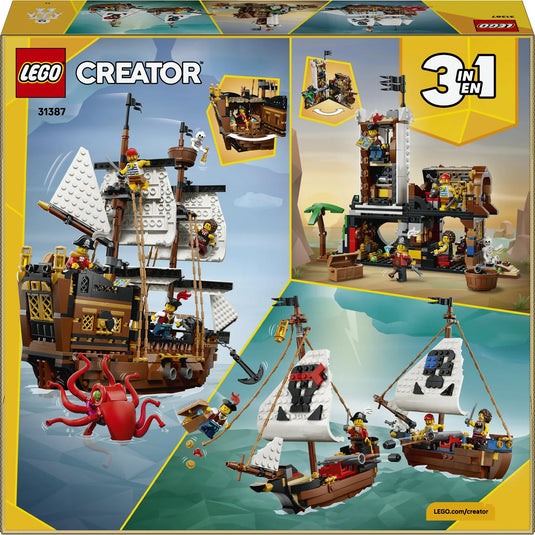 LEGO Creator 3 in 1 - Iconic Pirate Ship Building Toy Figure